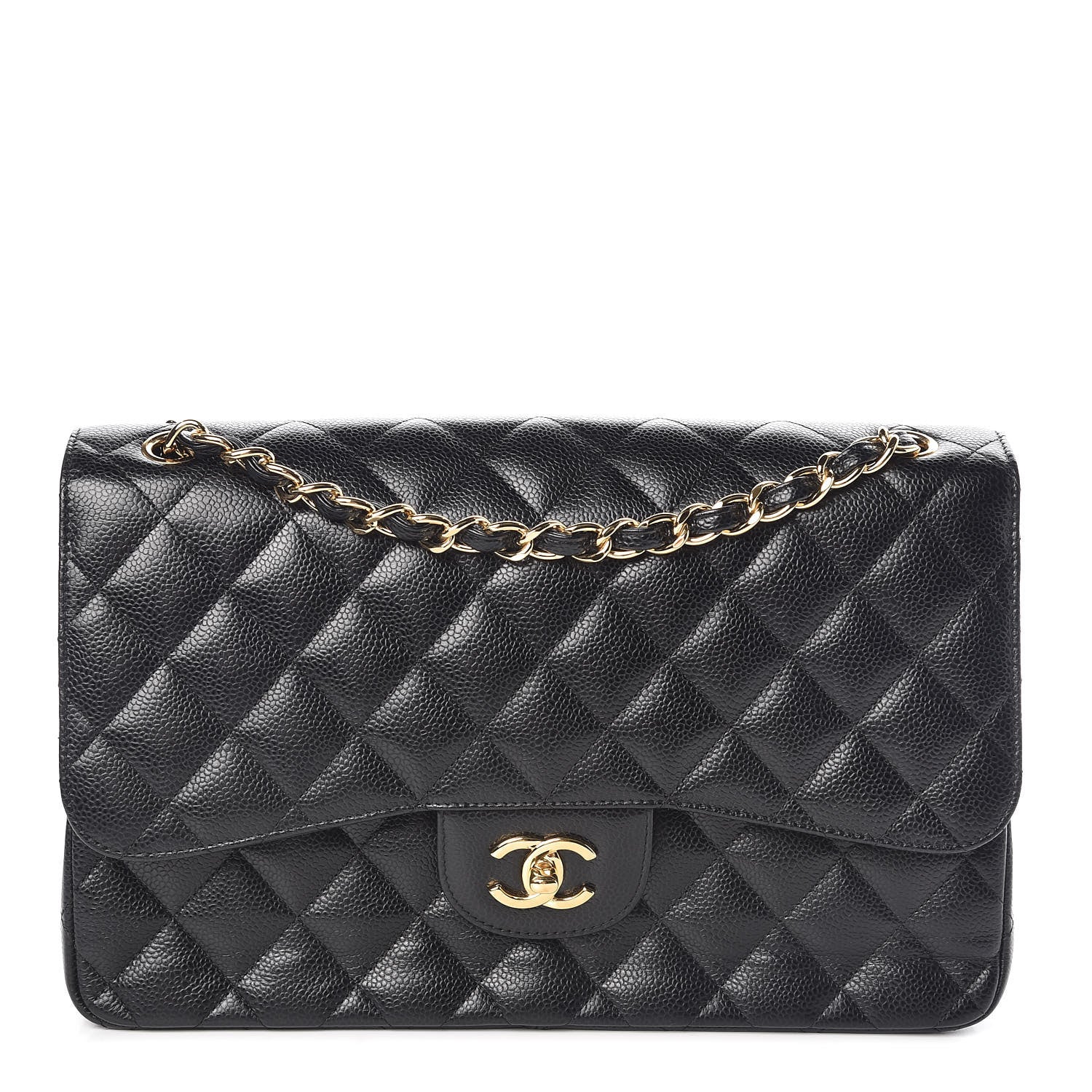Chanel Caviar Quilted Jumbo Double Flap Black 1 of 9