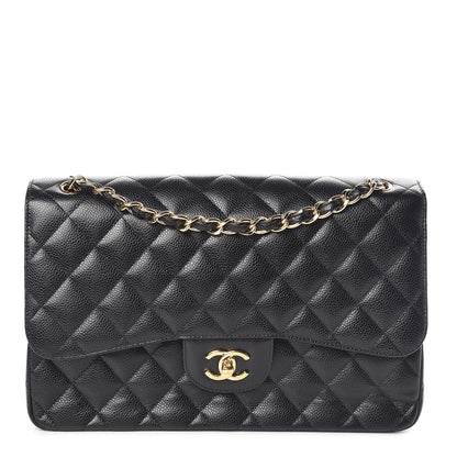 Chanel Caviar Quilted Jumbo Double Flap Black 1 of 9