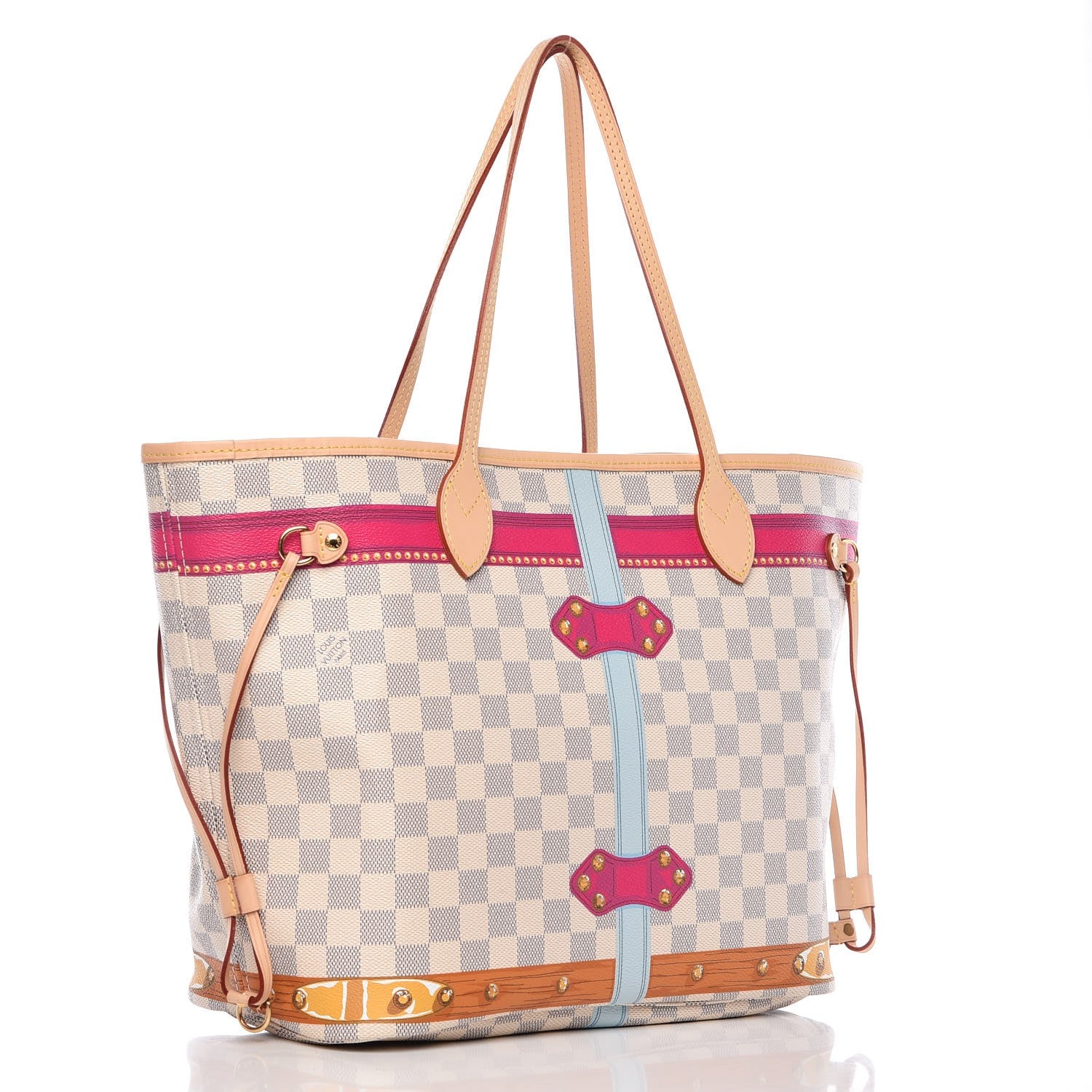 Louis Vuitton Damier Azur Summer Trunks Hawaii Neverfull MM 4 of 11