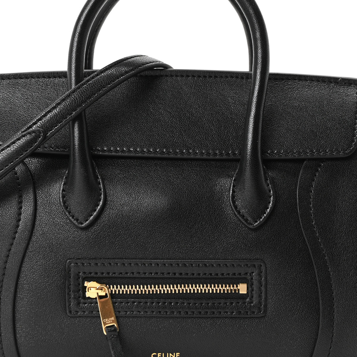 Celine Supple Shiny Lambskin Little New Luggage Black 8 of 10