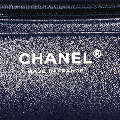 Chanel Calfskin Quilted Kisslock Frame Chain Bag Navy 6 of 10