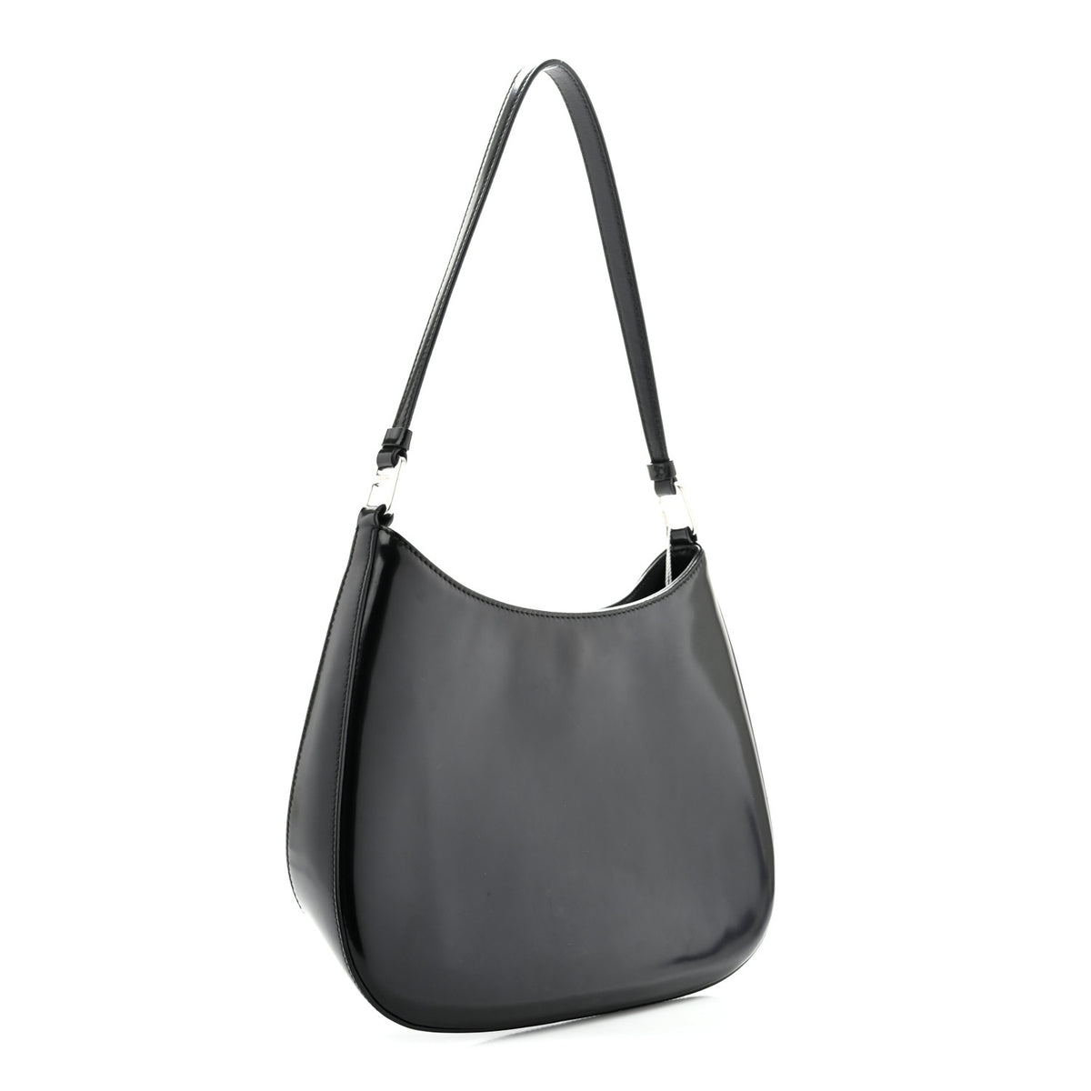 Prada Spazzolato Cleo Shoulder Bag Black 3 of 13