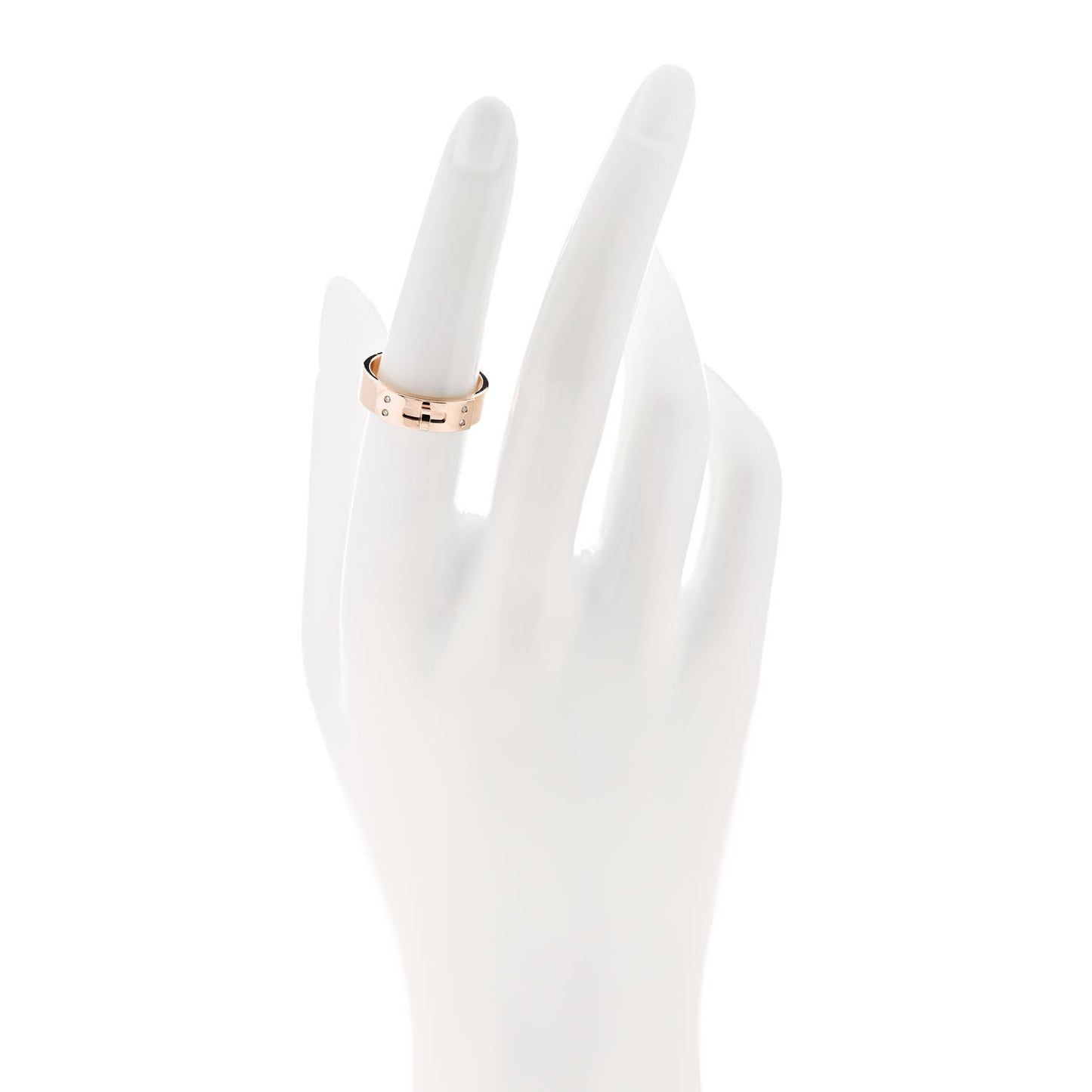 18K Rose Gold Diamond PM Kelly Ring 53 6.5