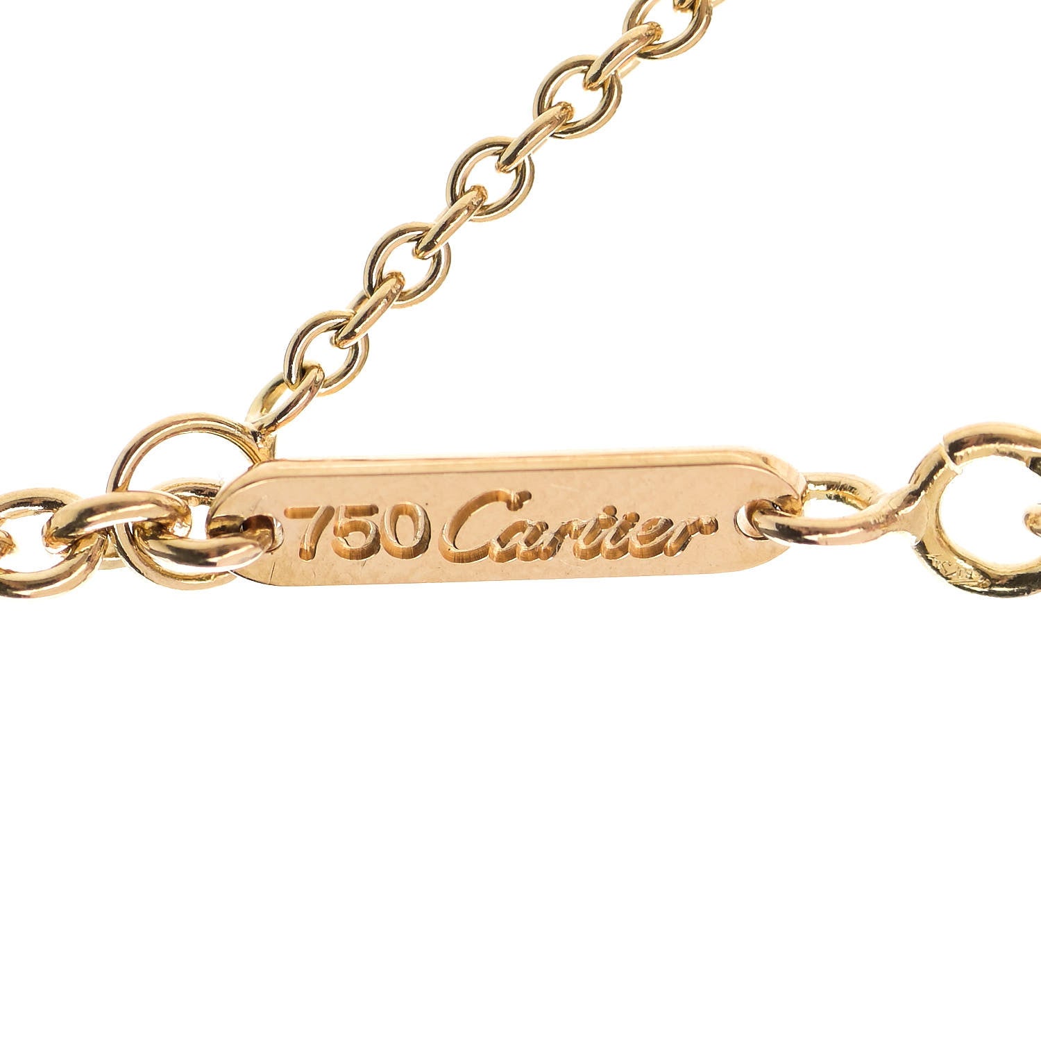 Cartier 18K Yellow Gold Forsa Link Chain Necklace 4 of 5