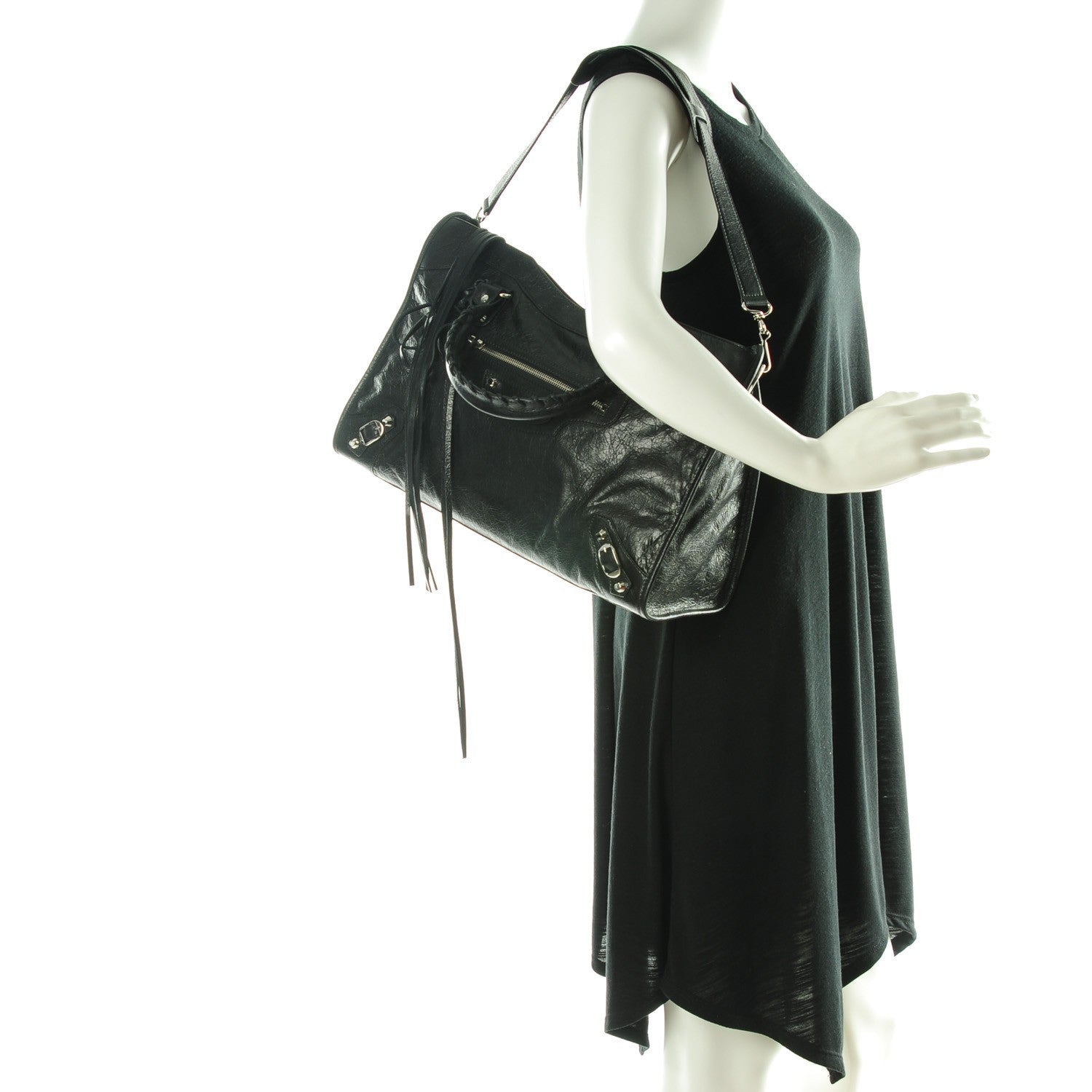 Balenciaga Agneau Classic Silver Hardware City Black 2 of 8