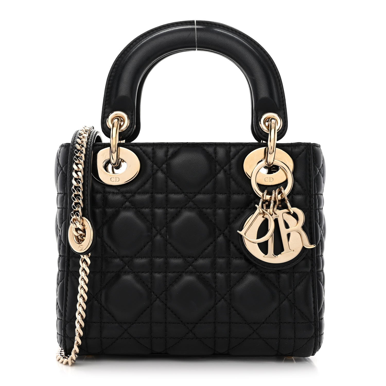 Christian Dior Lambskin Cannage Mini Lady Dior Black 1 of 13