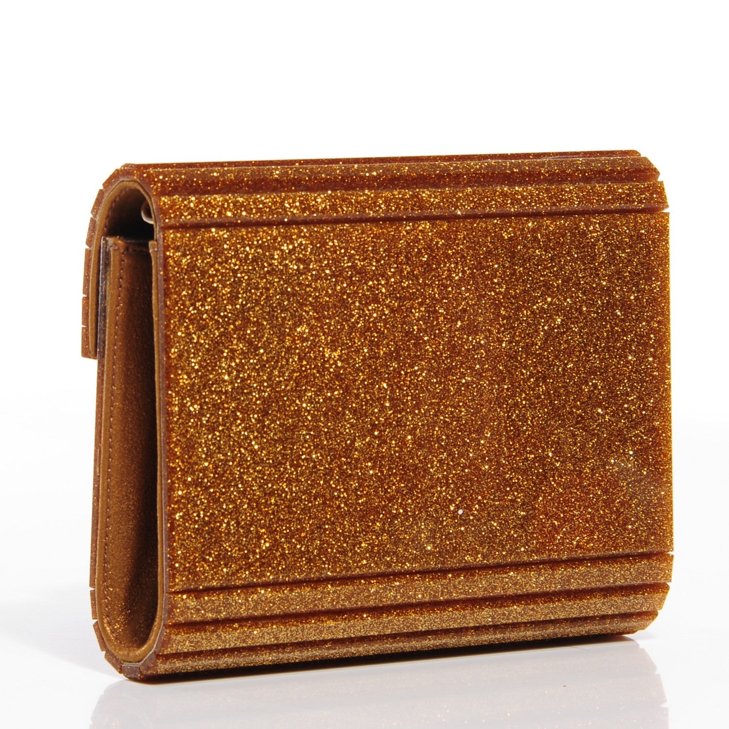 Jimmy Choo Acrylic Glitter Candy Clutch Gold 3 of 7