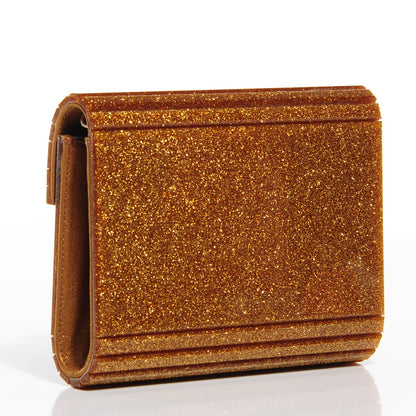 Jimmy Choo Acrylic Glitter Candy Clutch Gold 3 of 7