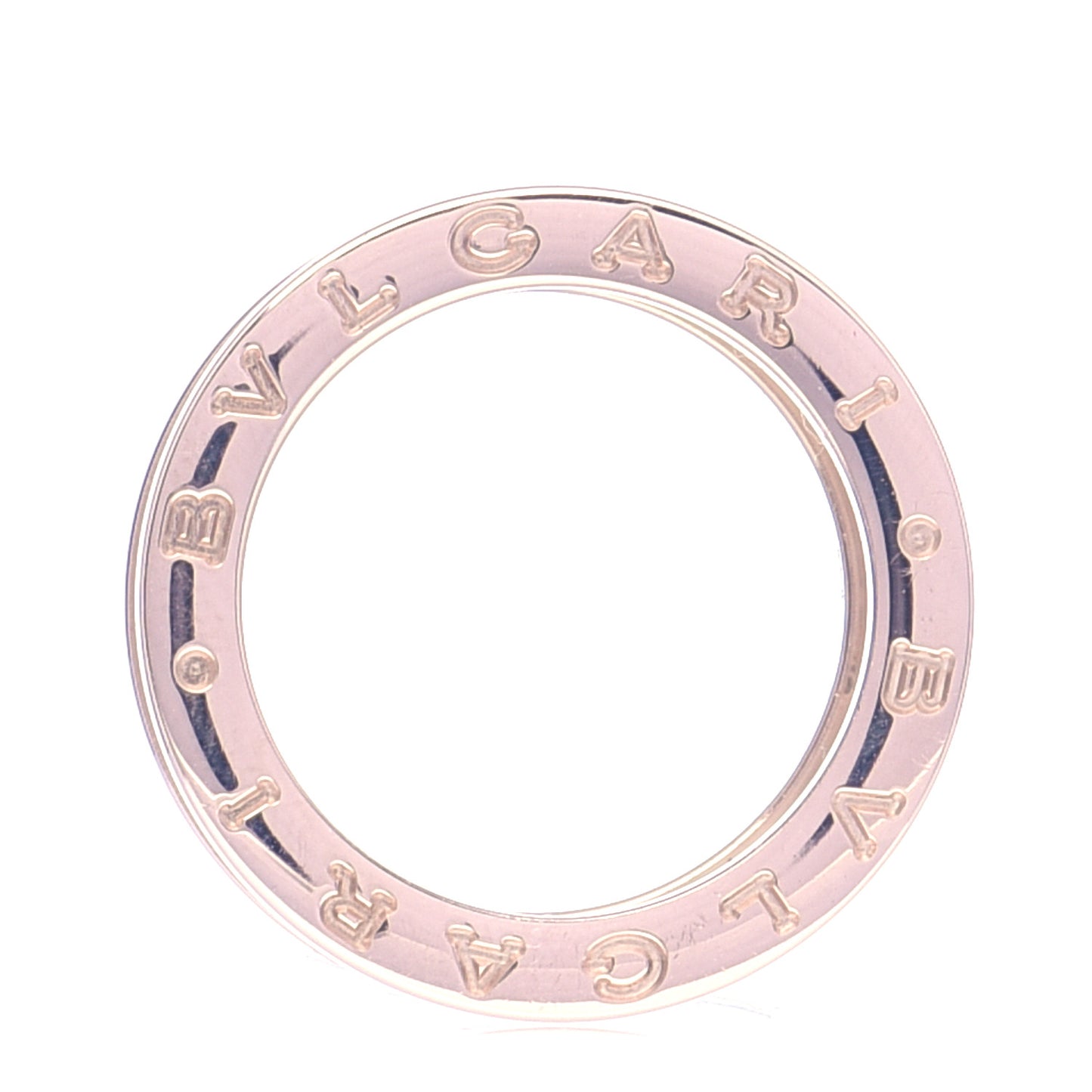 18K Rose Gold White Ceramic B.Zero1 Four-Band Ring 51 5.75