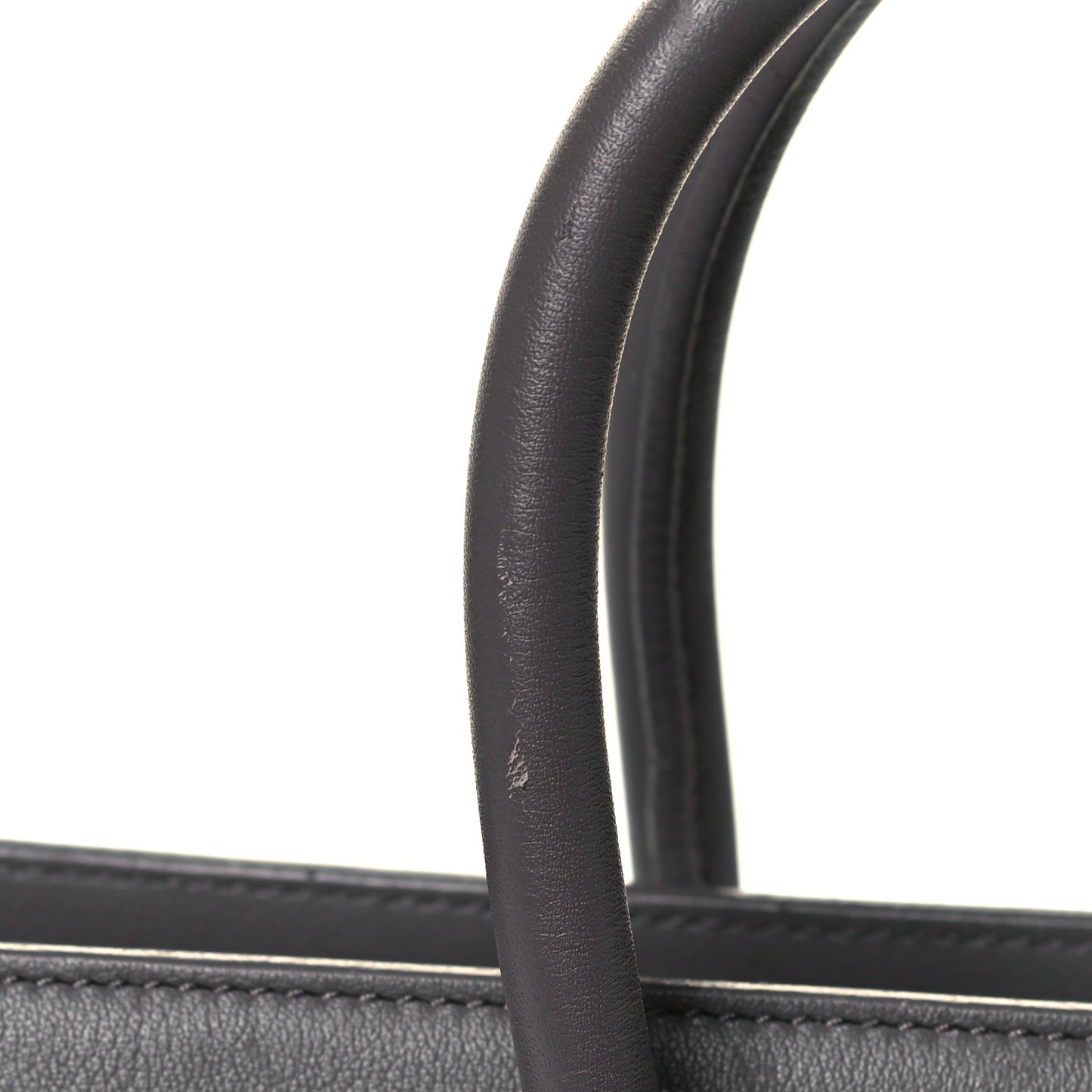 Grained Calfskin Baby Sac De Jour Fog