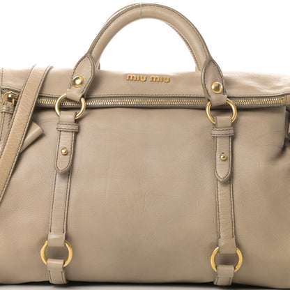 Miu Miu Vitello Medium Bow Bag Beige 9 of 18
