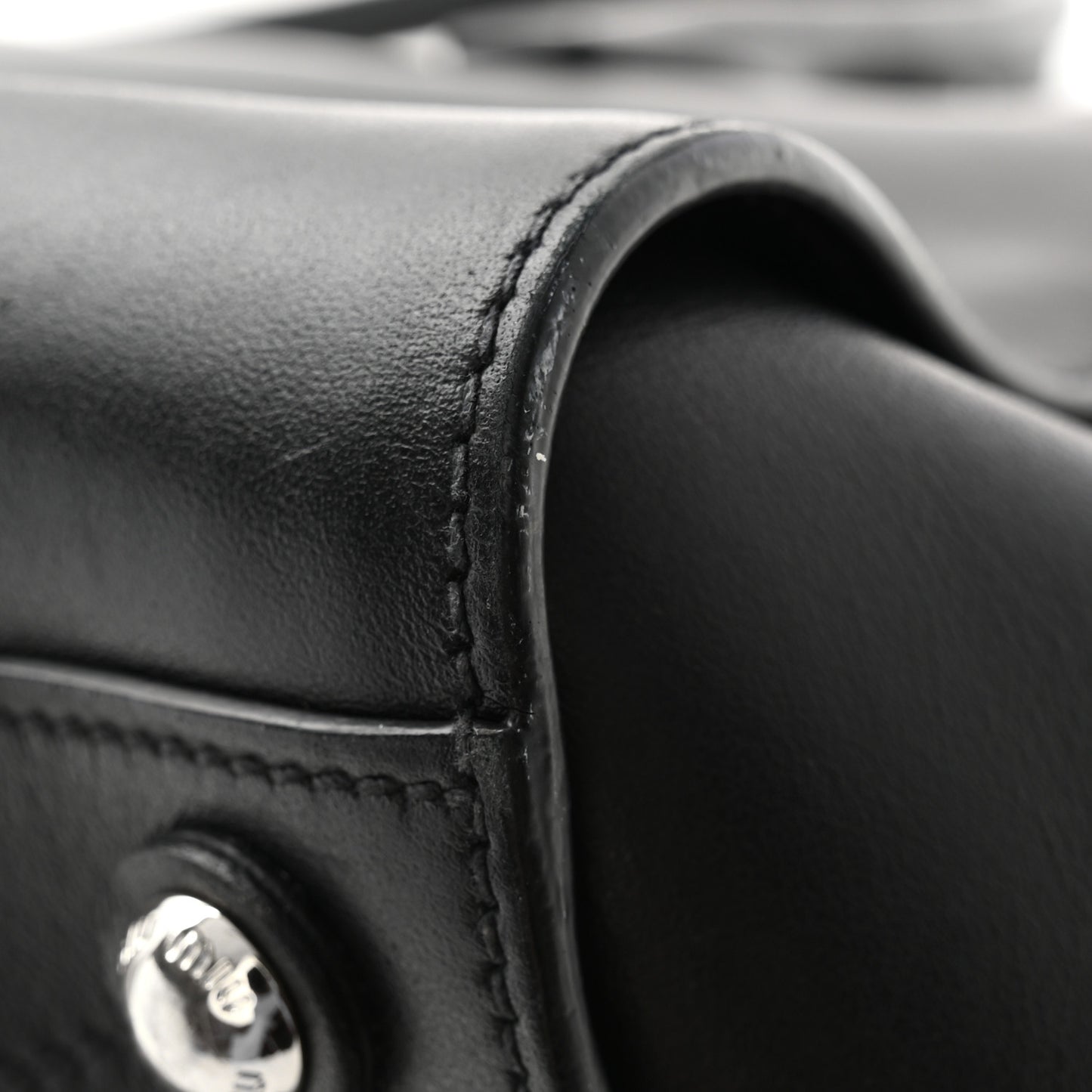 Soft Calfskin Top Handle Satchel Black