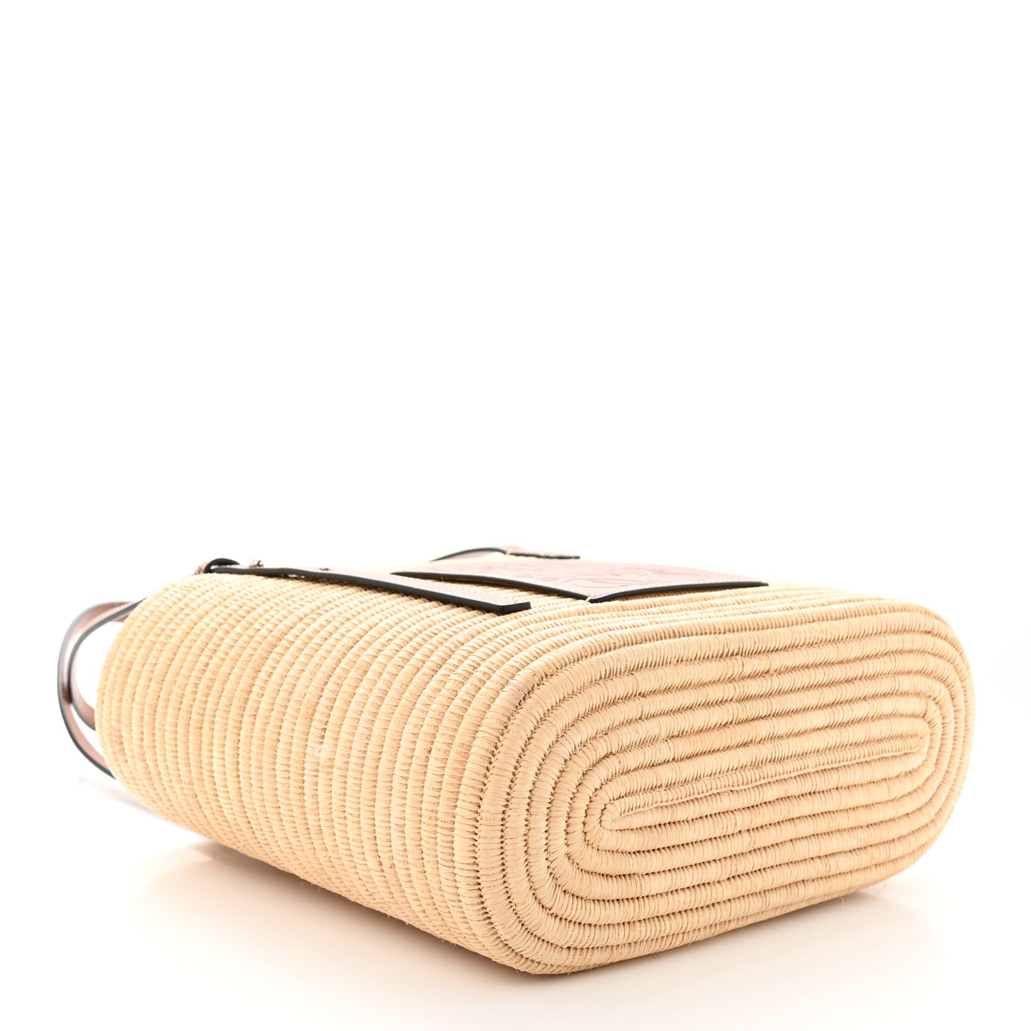 Raffia Small Square Basket Tote Bag Natural Tan