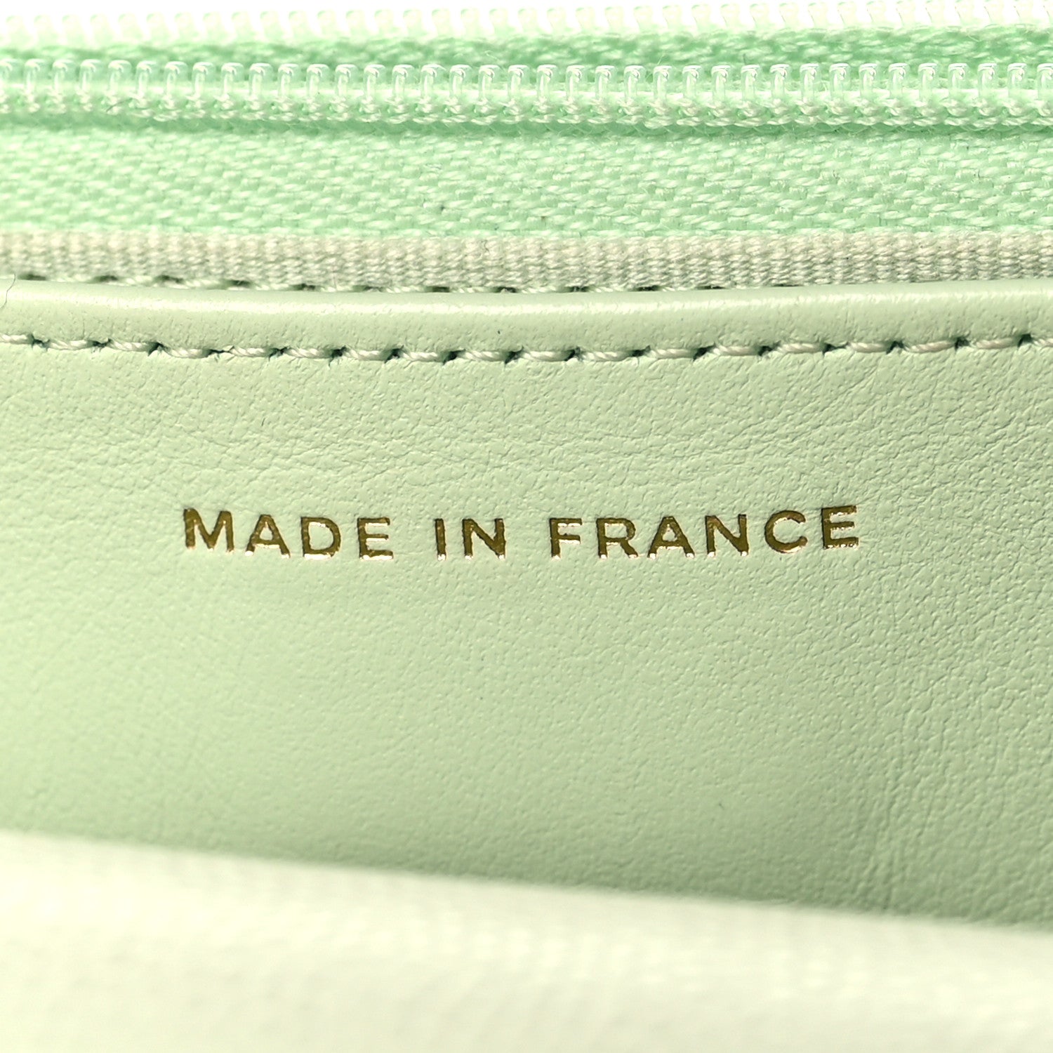 Chanel Caviar Quilted Wallet On Chain WOC Light Green 7 of 11
