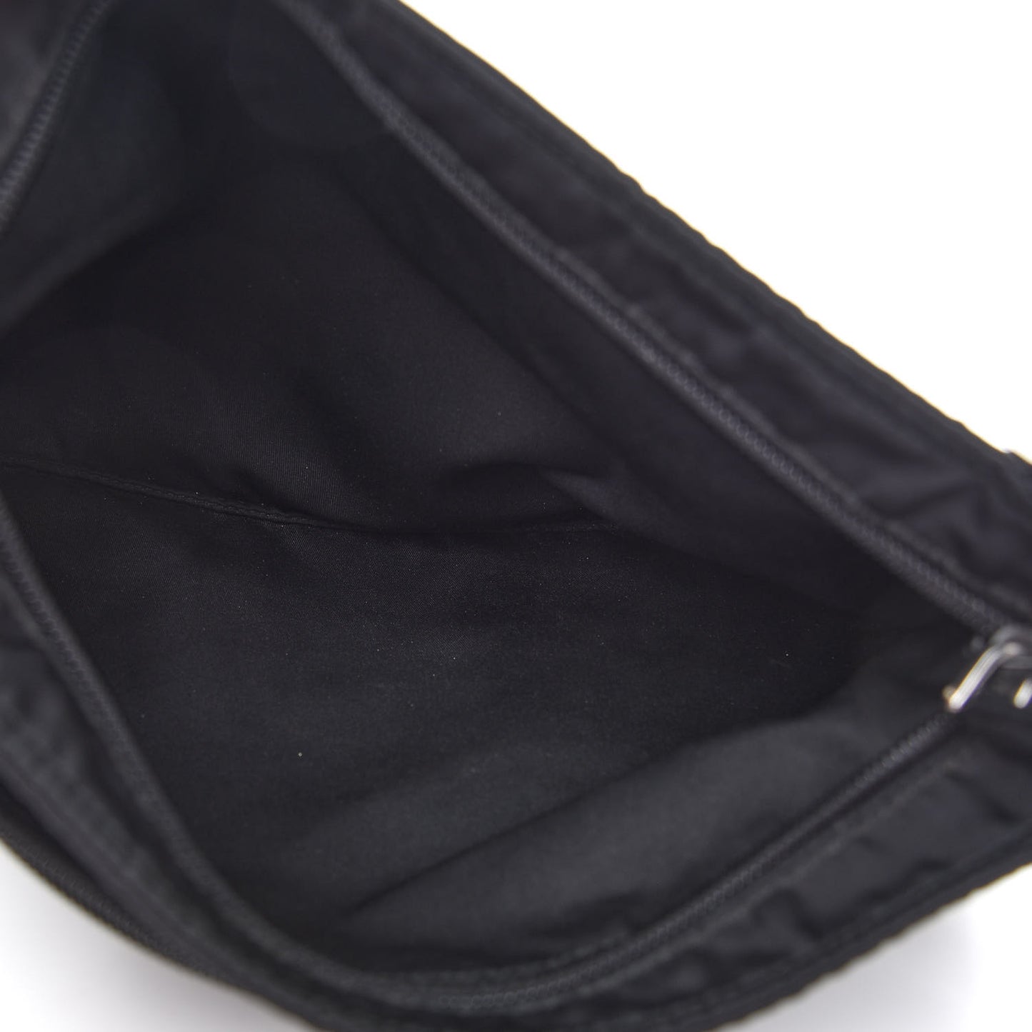 Nylon Saffiano Flat Messenger Bag Black