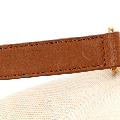 Saint Laurent Canvas Smooth Calfskin Universite North South Foldable Tote Naturel Brick 11 of 12