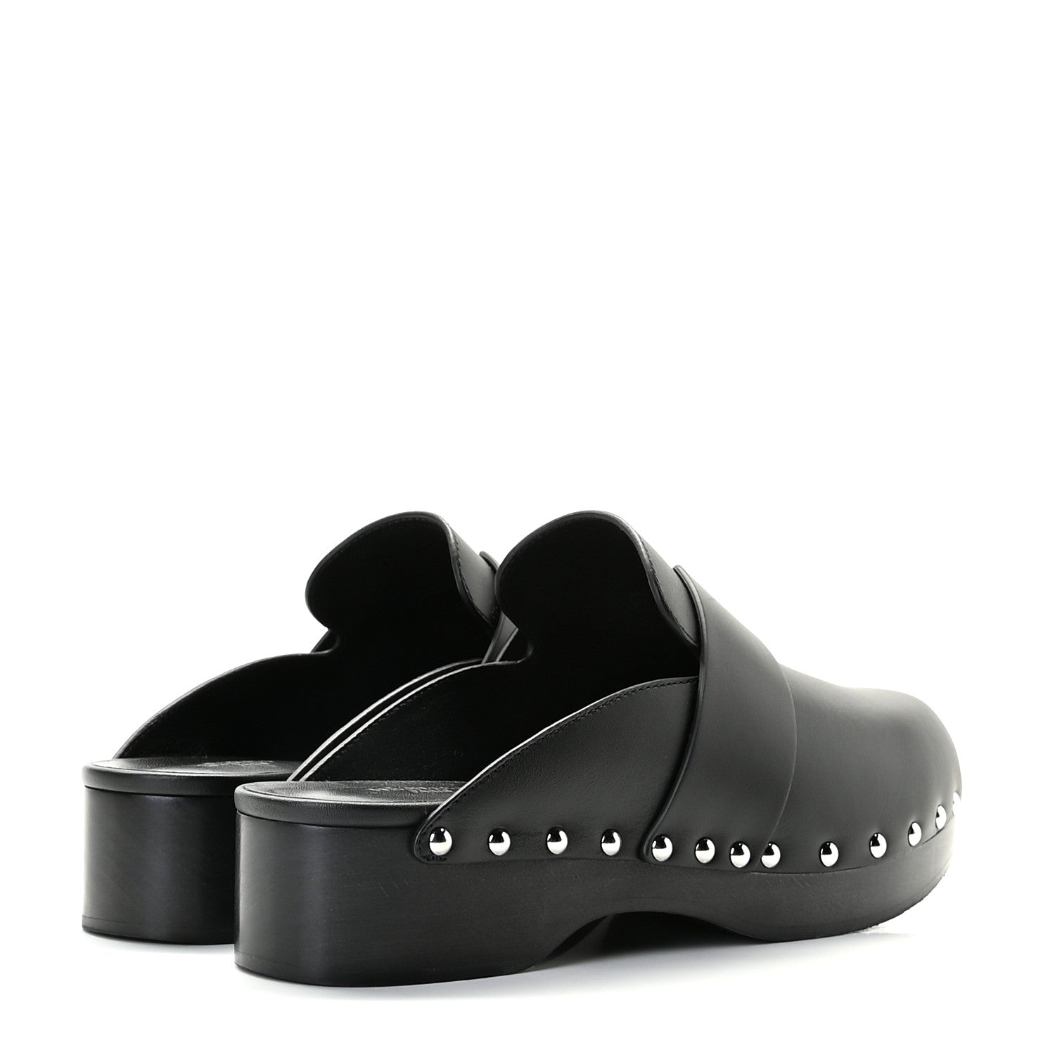 Hermes Calfskin Calya Mules 38 Black 4 of 13