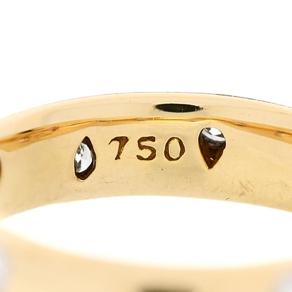 Tiffany 18K Yellow Gold Platinum Diamond 4mm Etoile Band Ring 47 4 7 of 7