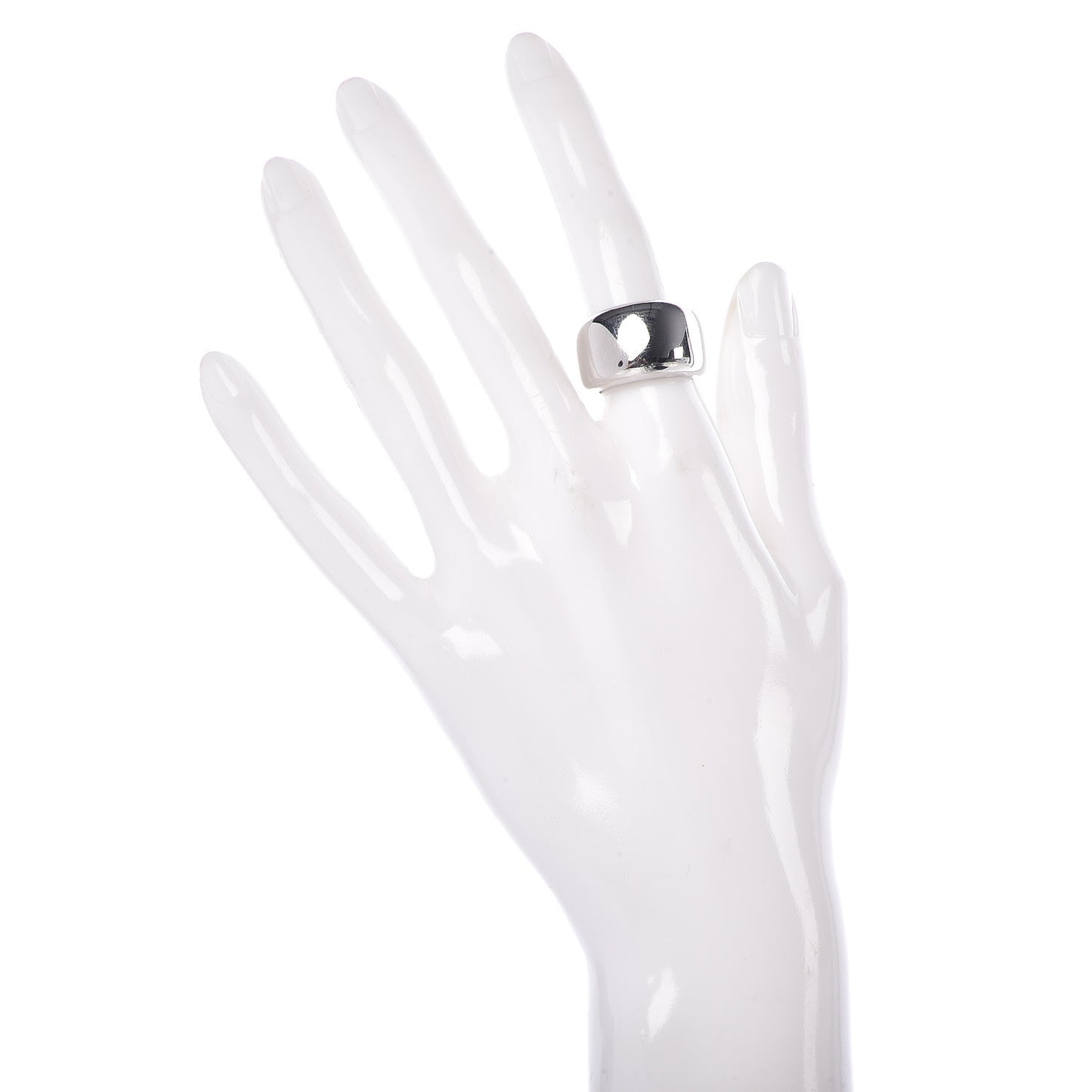 18K White Gold Nouvelle Vague Dome Ring 50 5.25