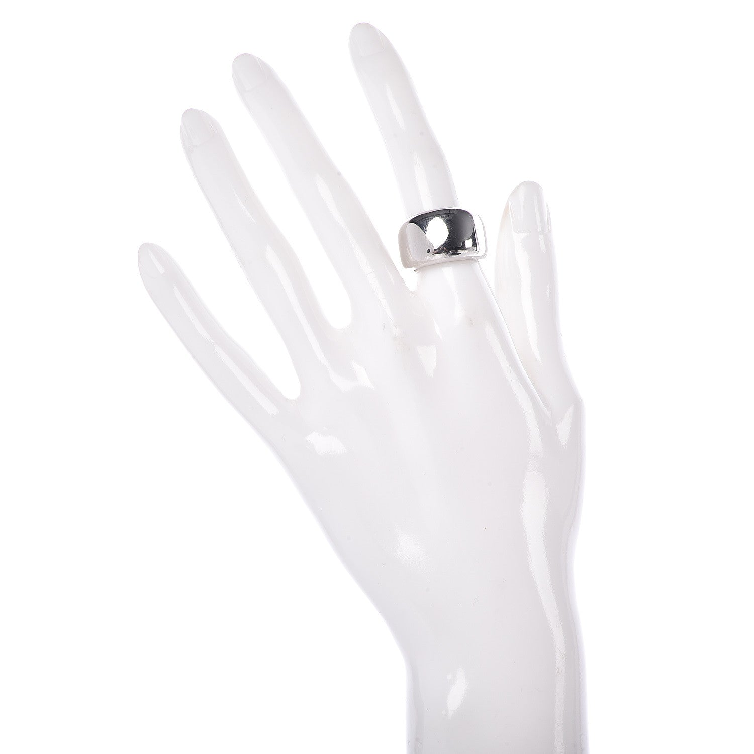 Cartier 18K White Gold Nouvelle Vague Dome Ring 50 5.25 2 of 5
