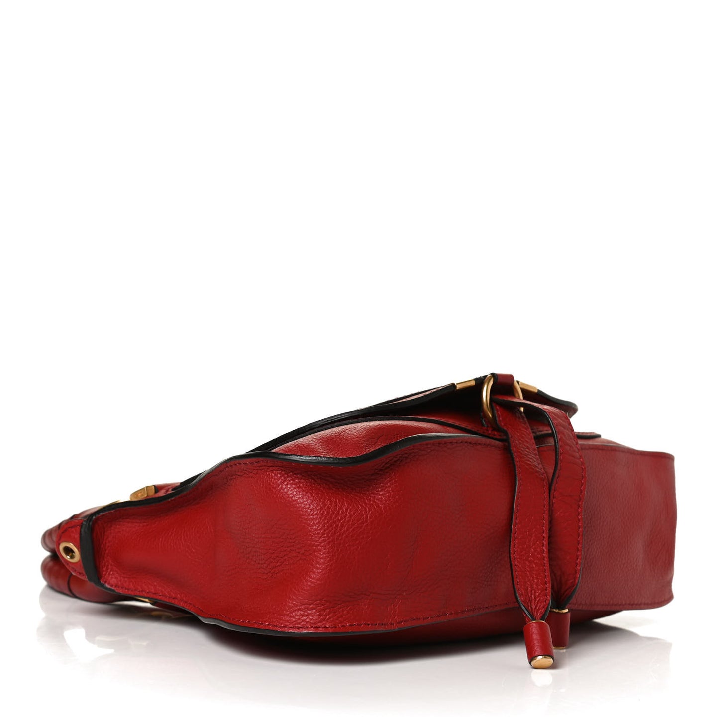 Calfskin Small Marcie Satchel Dahlia Red