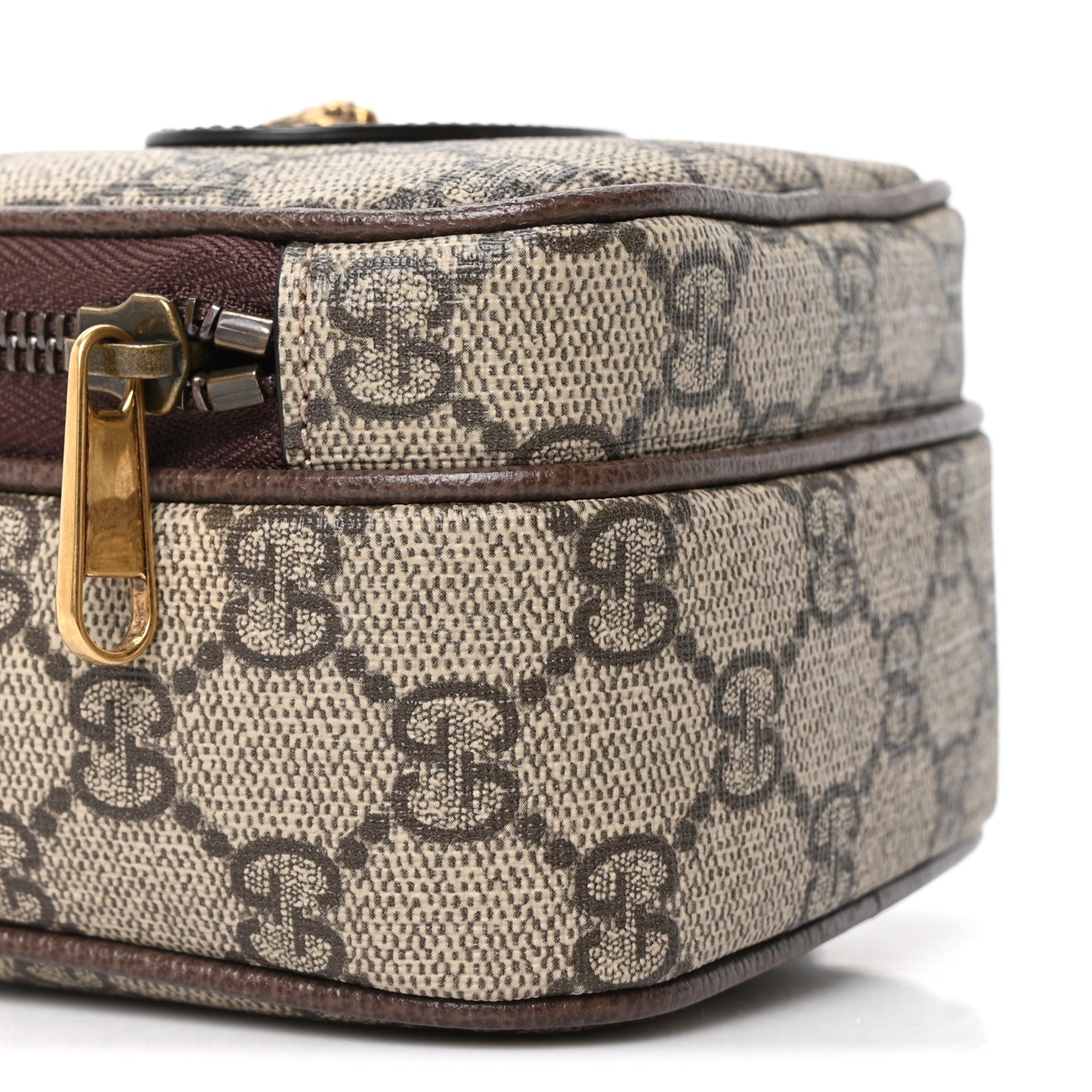 GG Supreme Monogram Mini Neo Vintage Double Zip Messenger Bag Beige New Acero Crop