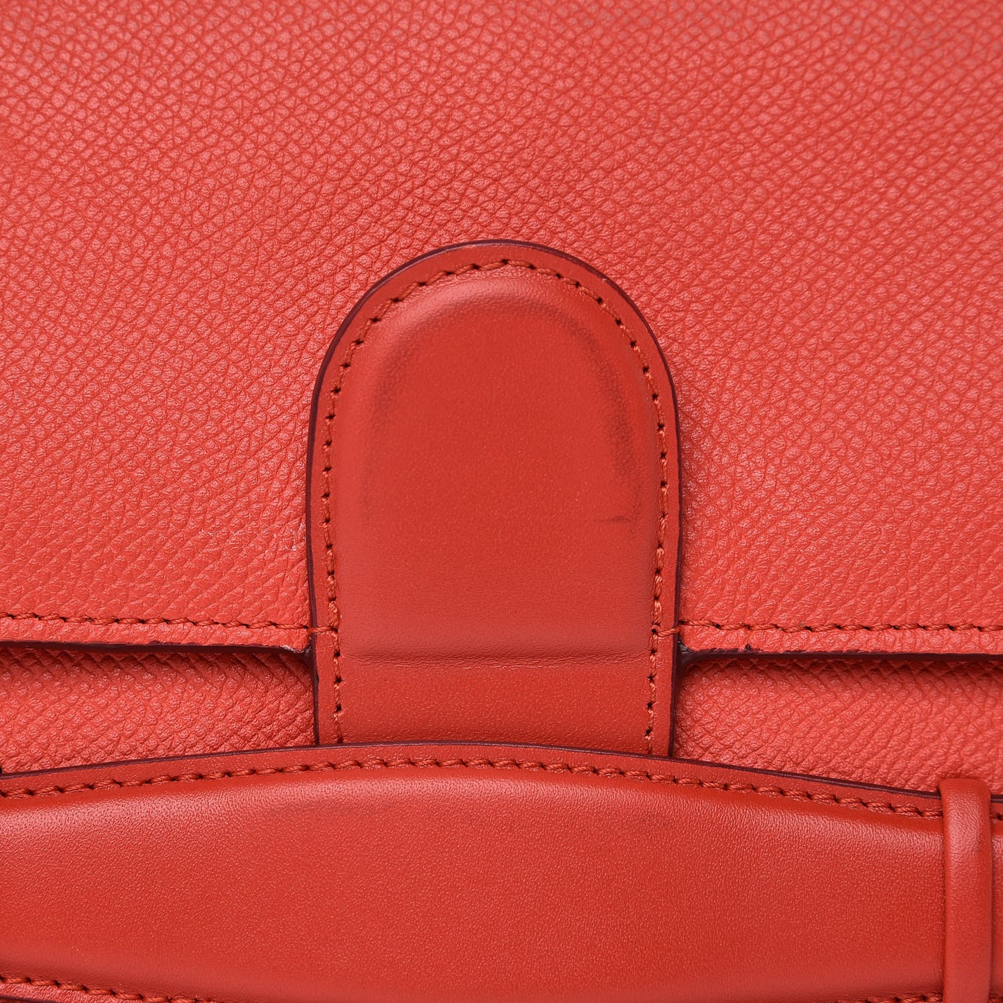 Baby Grained Calfskin Medium Symmetrical Bag Vermillion