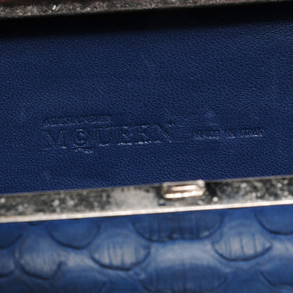 Alexander Wang ALEXANDER MCQUEEN Python Knuckle Box Clutch Blue 6 of 7