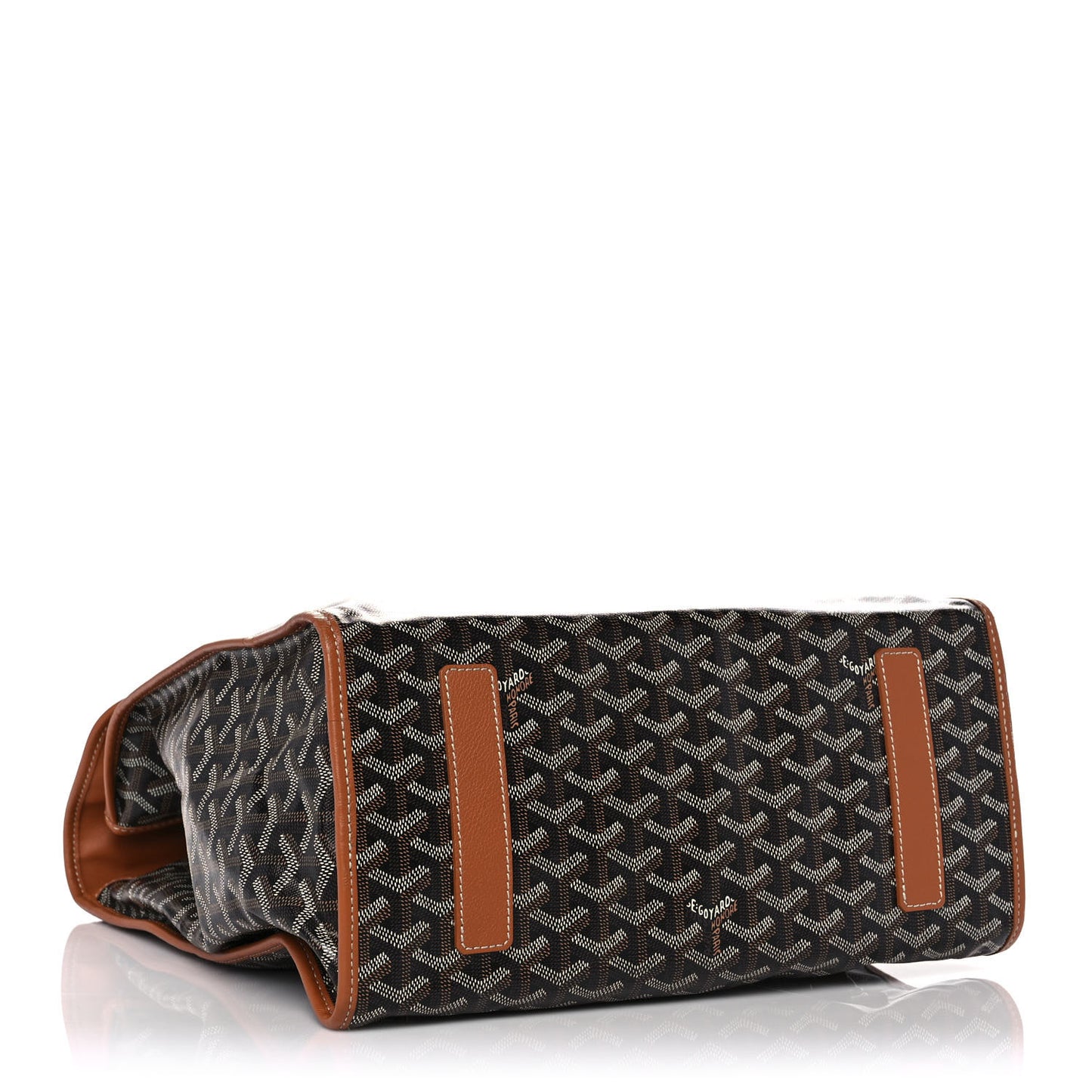 Goyardine Saint Leger Soft Briefcase Backpack Black Gold