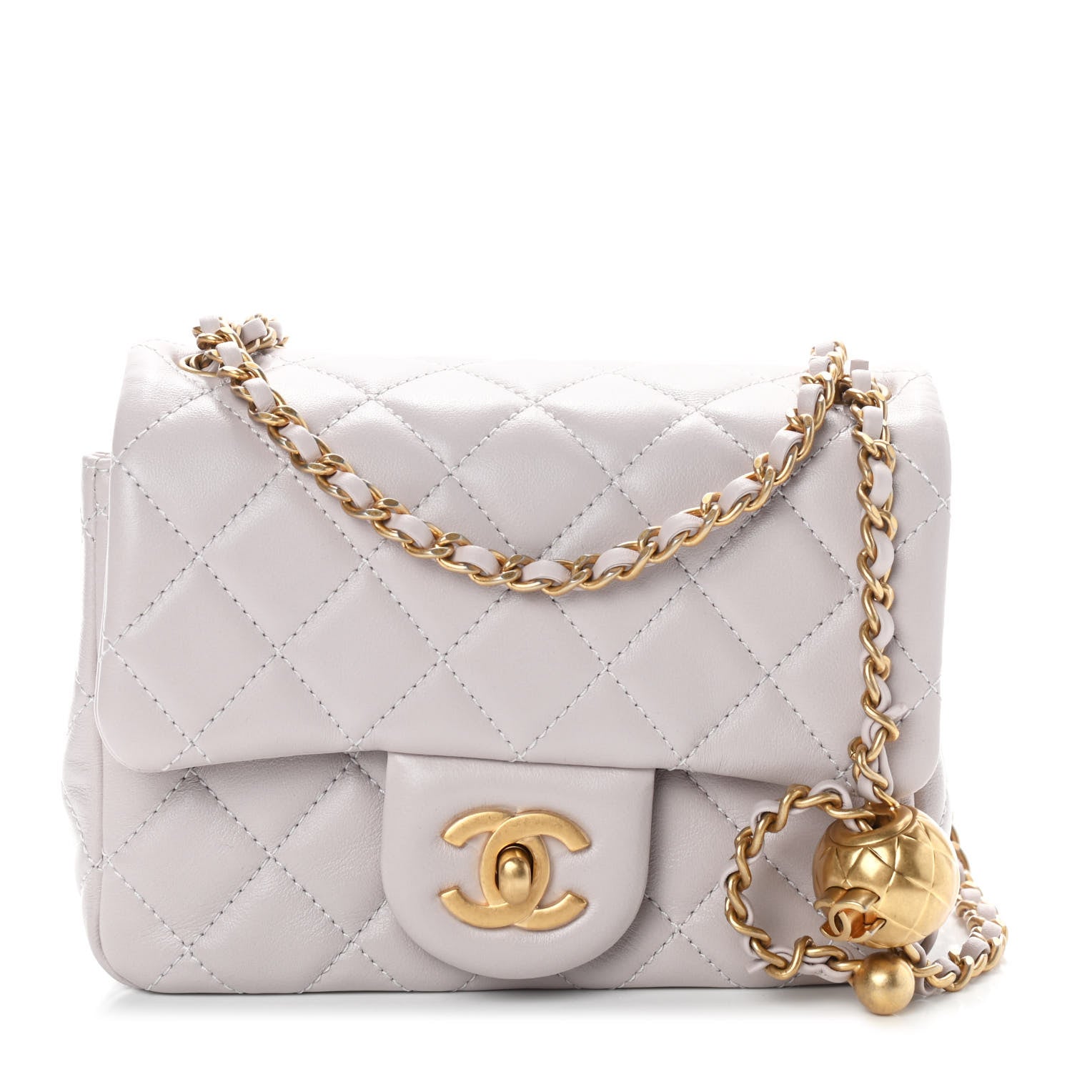 Chanel Lambskin Quilted Mini Pearl Crush Flap Light Purple 1 of 8