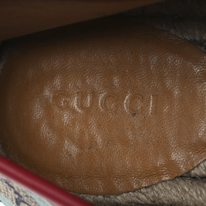 Gucci GG Supreme Monogram Blooms Espadrilles 37 Beige Blue Navy Hibiscus Red 9 of 15