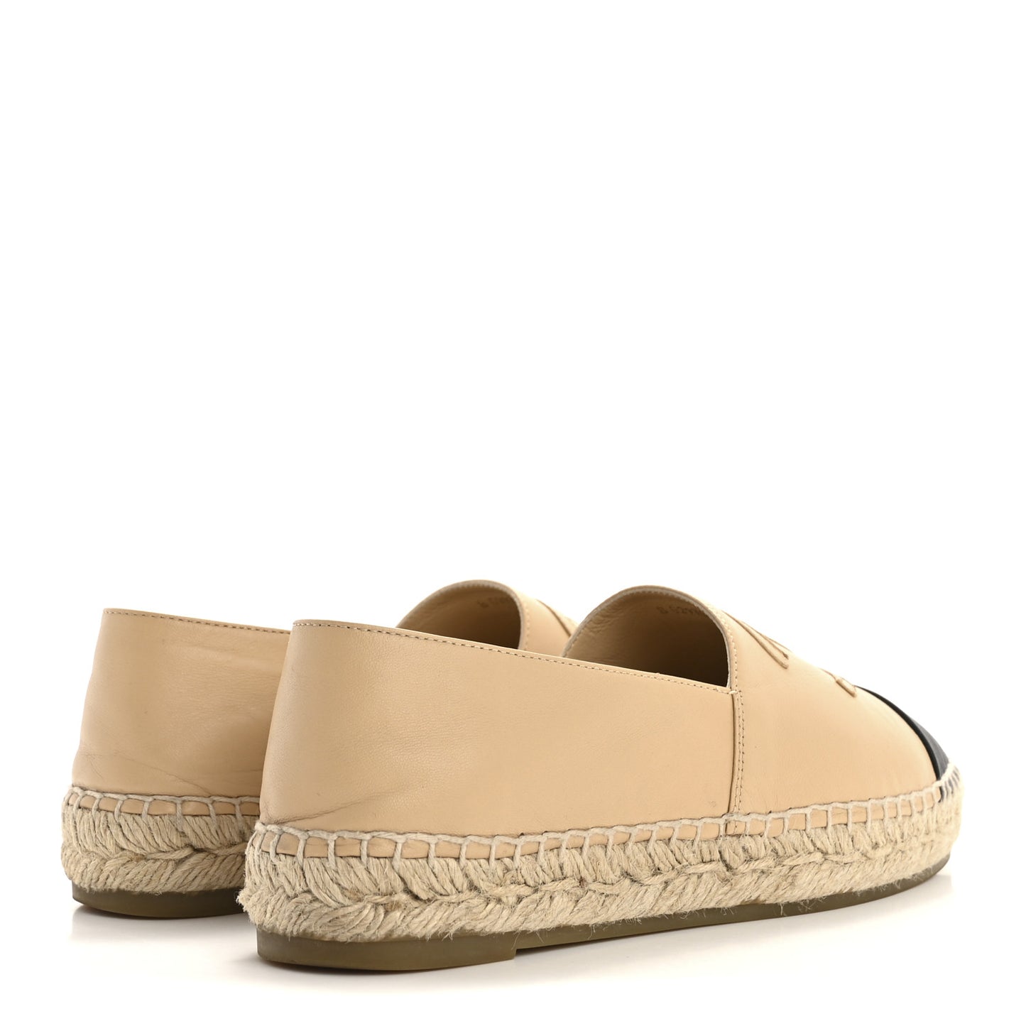 Lambskin CC Espadrilles 38 Beige Black
