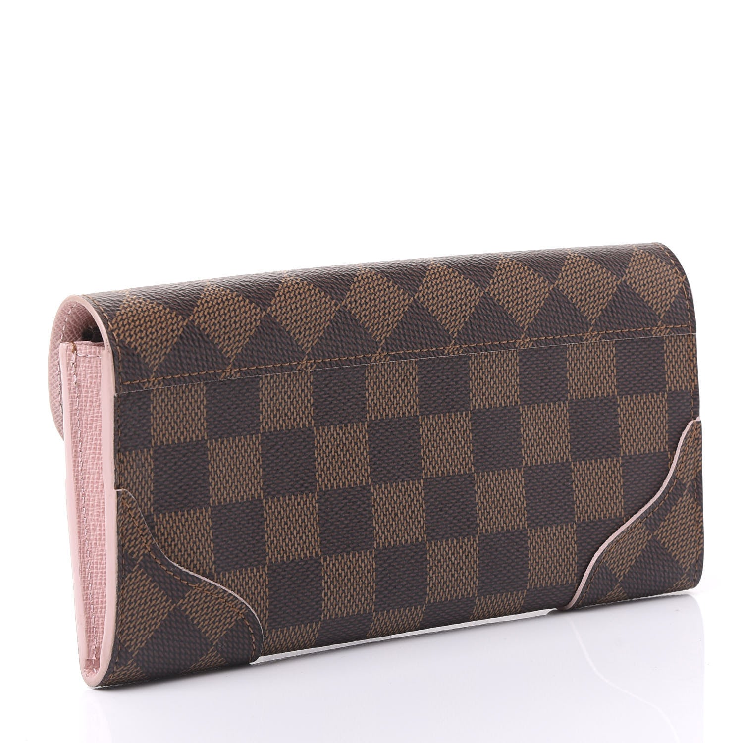 Louis Vuitton Damier Ebene Caissa Wallet Rose Ballerine 2 of 10