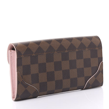 Louis Vuitton Damier Ebene Caissa Wallet Rose Ballerine 2 of 10