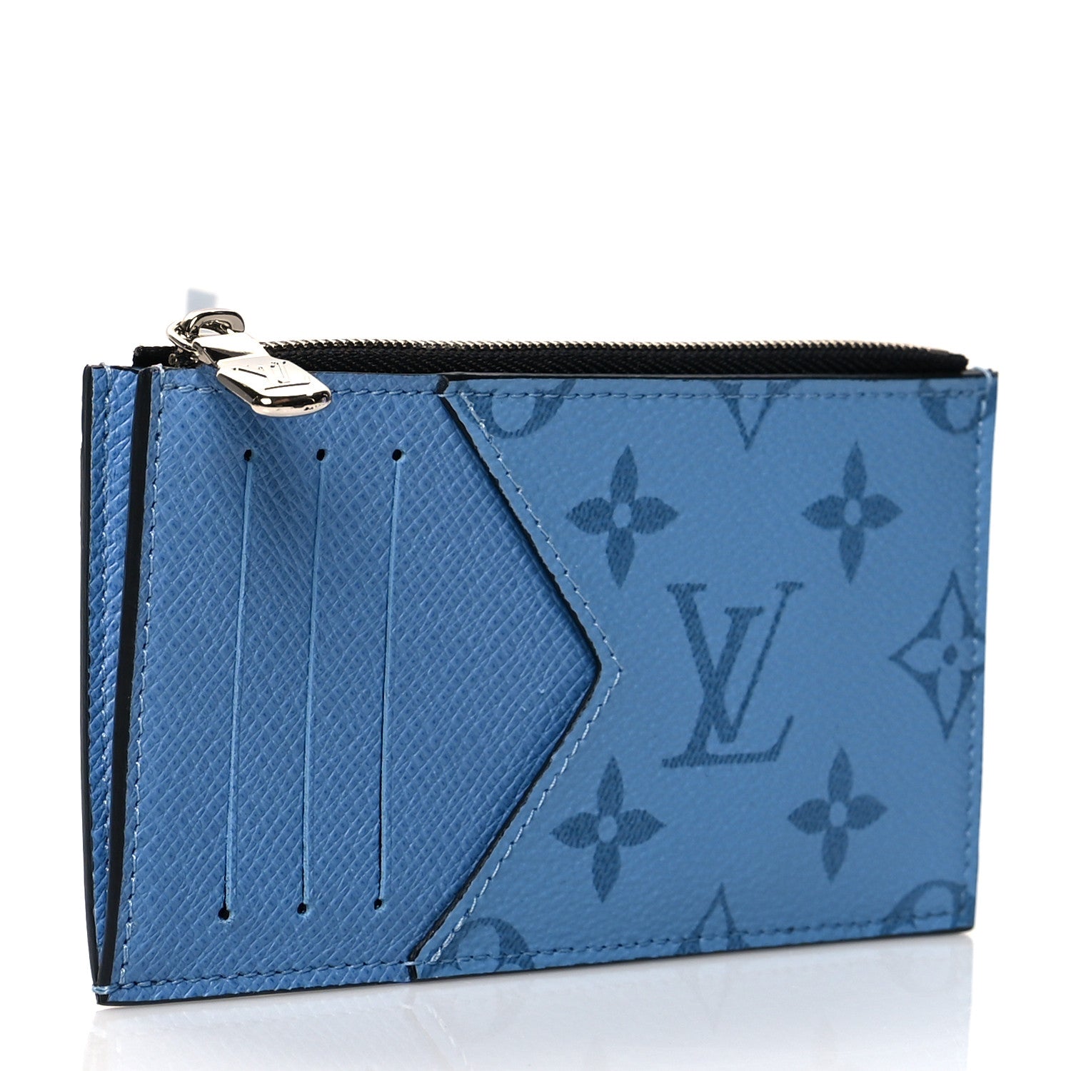 Louis Vuitton Monogram Taiga Coin Card Holder Denim 3 of 7