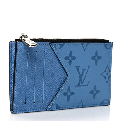 Louis Vuitton Monogram Taiga Coin Card Holder Denim 3 of 7