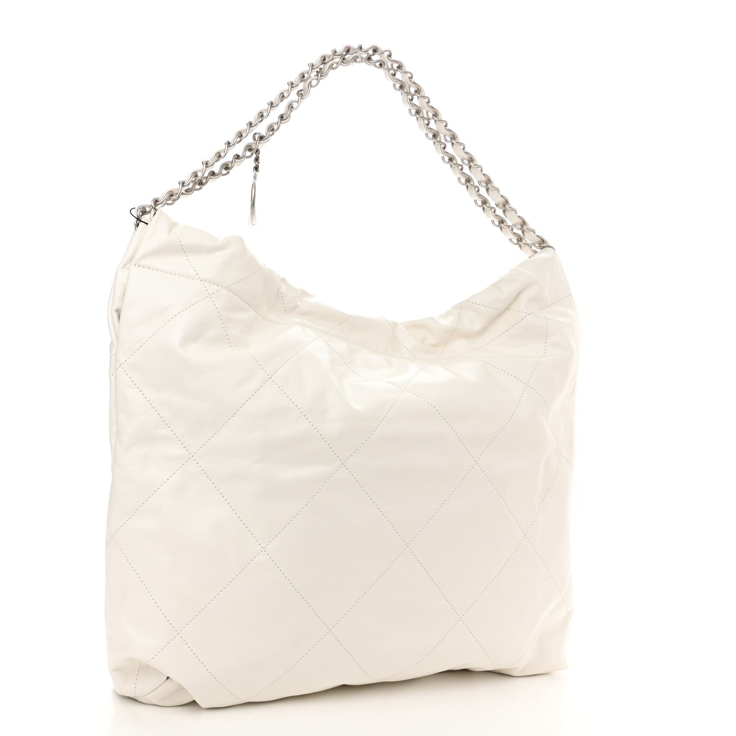 Chanel Shiny Calfskin Quilted Chanel 22 White 4 of 11