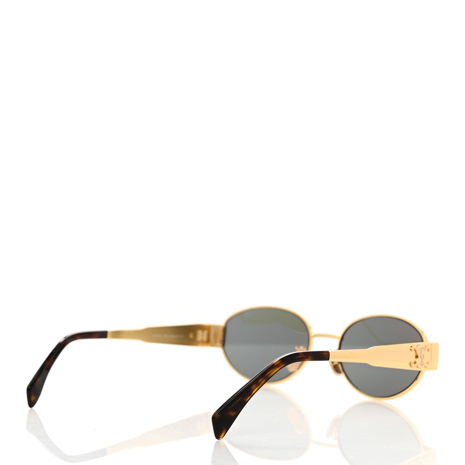 Celine Metal Triomphe 01 Sunglasses CL40235U Gold Green 4 of 7