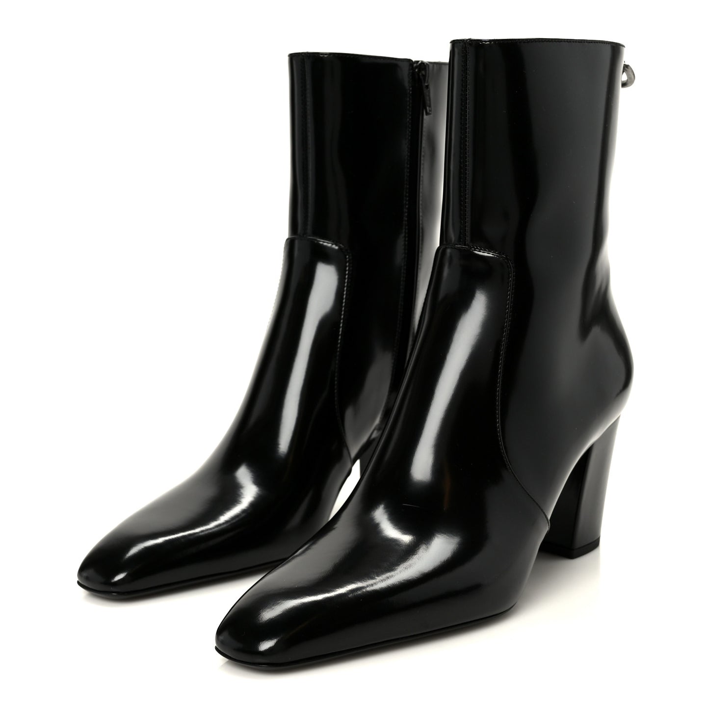 Vitello Marilyn Betty 70 Ankle Zip Boots 40 Black