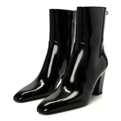Saint Laurent Vitello Marilyn Betty 70 Ankle Zip Boots 40 Black 4 of 10