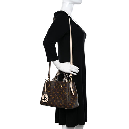 Louis Vuitton Monogram Braided Montaigne BB Creme Beige 2 of 11
