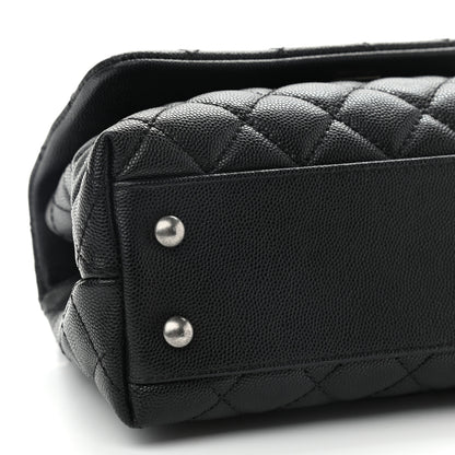 Chanel Caviar Lizard Quilted Mini Coco Handle Flap Black Khaki 8 of 9