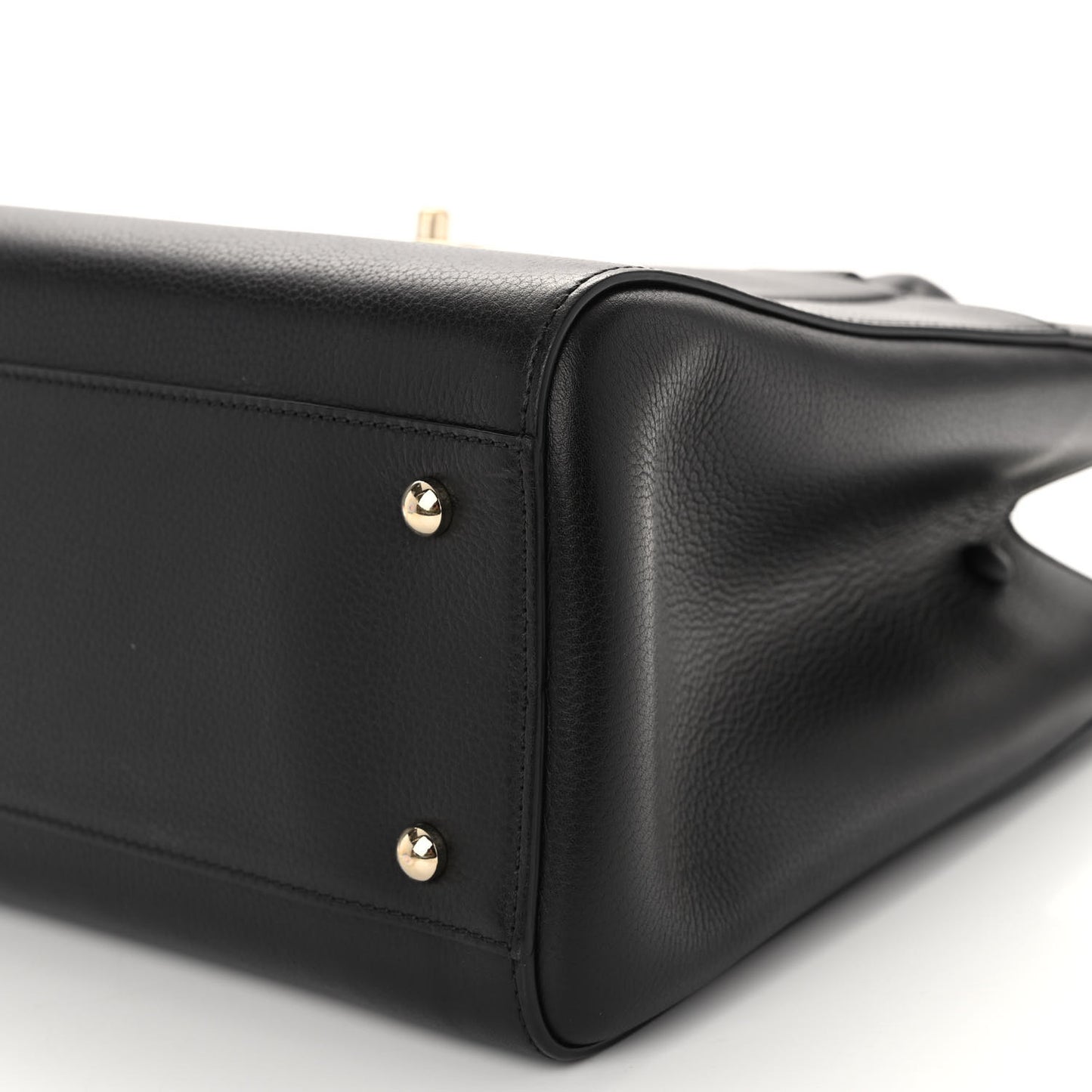 Grained Calfskin Small Neo Executive Shopper Tote Black