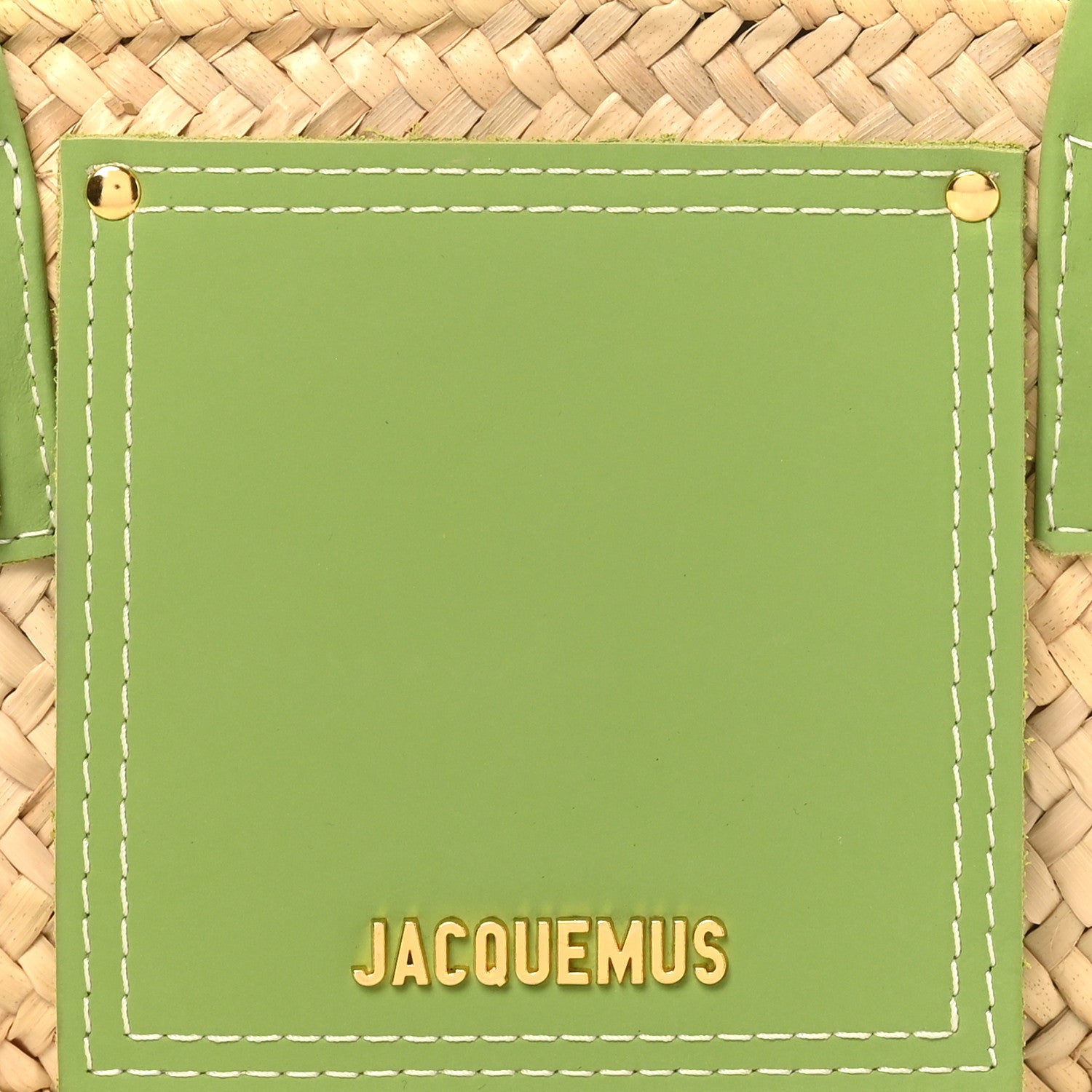 Jacquemus Raffia Suede Le Petit Panier Soli Green 7 of 9