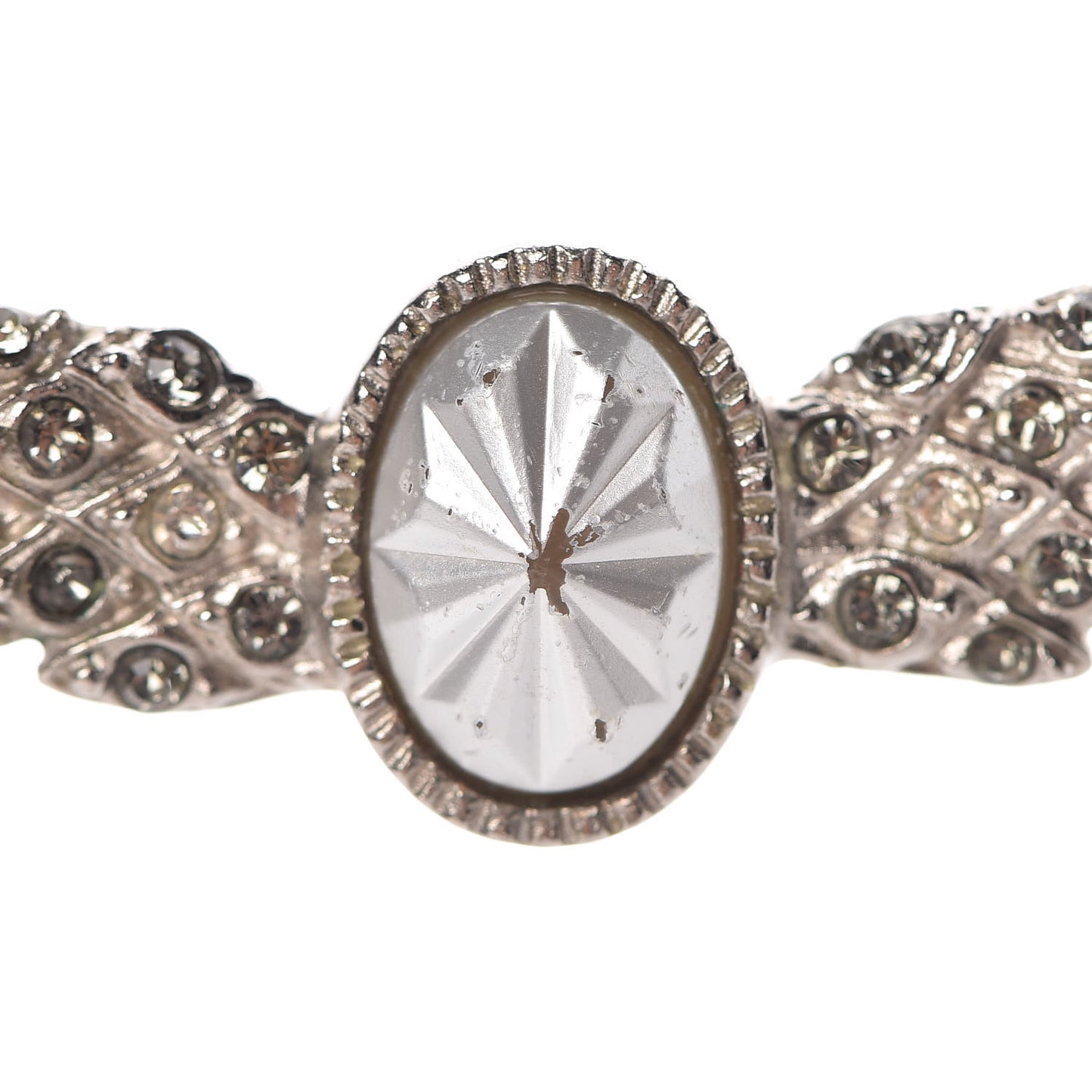Crystal Wings Brooch Silver