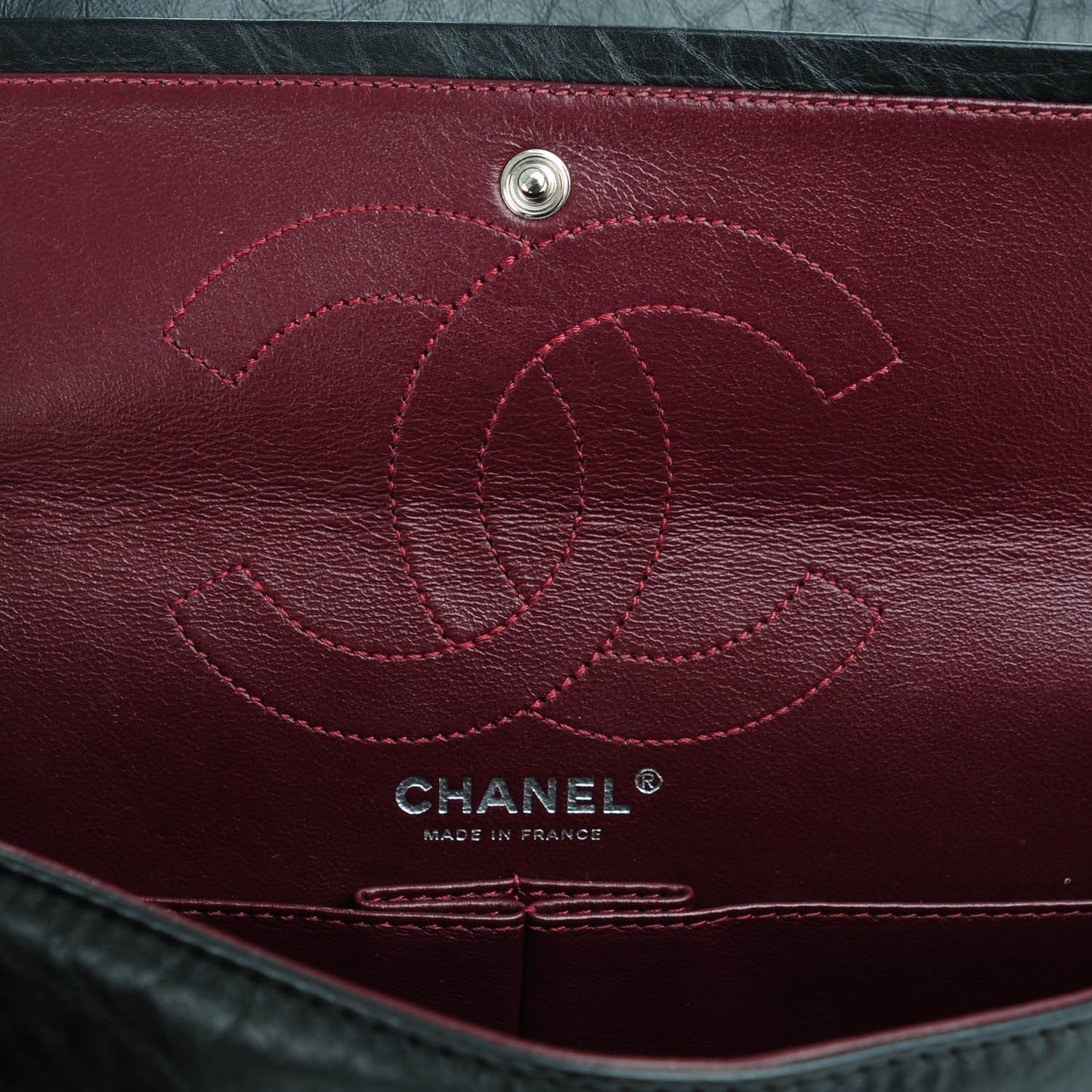 Aged Calfskin Quilted 2.55 Reissue 226 Flap Black
