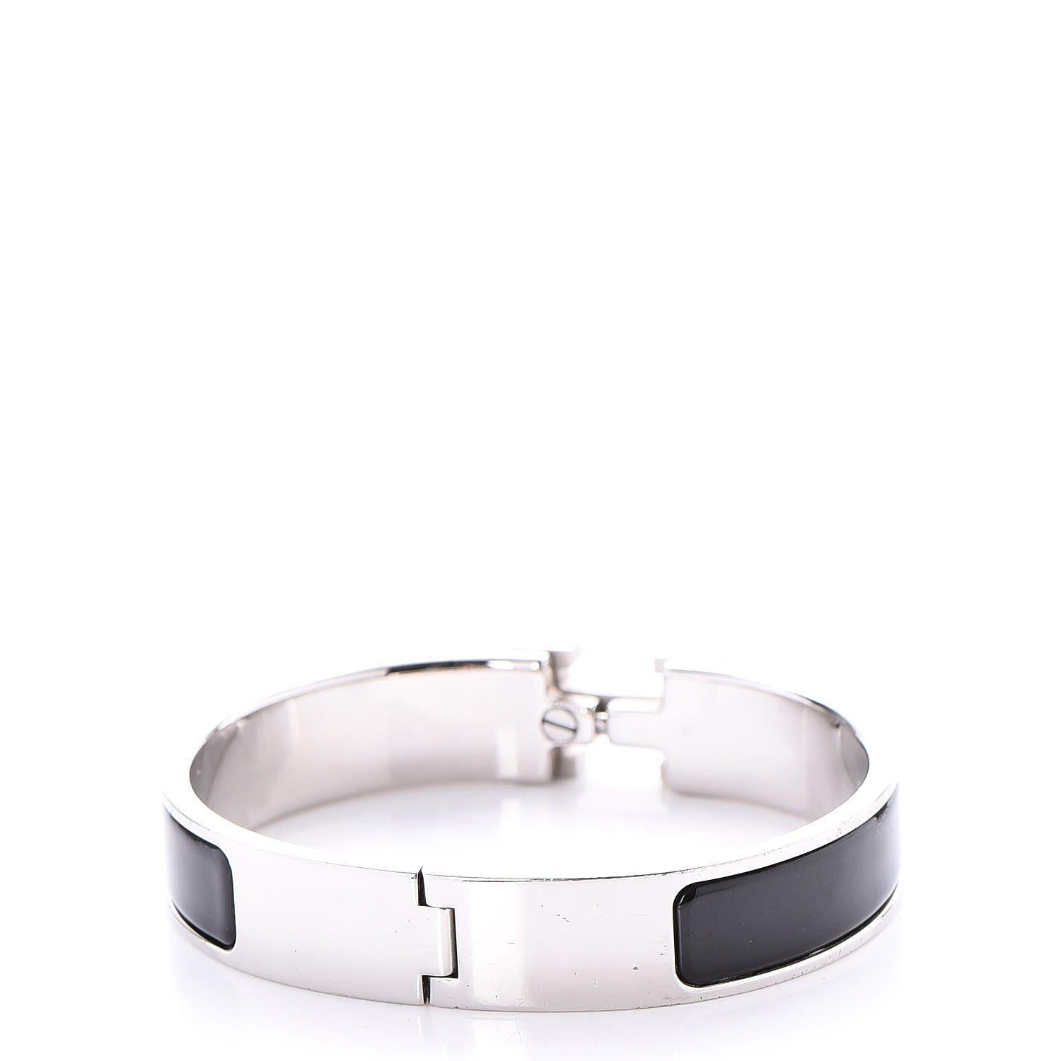 Hermes Enamel Narrow Clic Clac H Bracelet PM Black 3 of 5