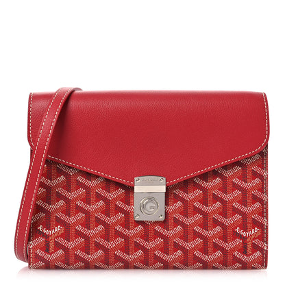 Goyard Goyardine Calfskin Chypre Wallet Pouch Red 1 of 11