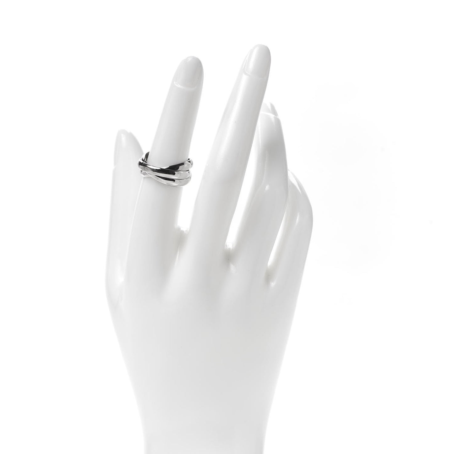 18K White Gold Classic Trinity Ring 53 6.25