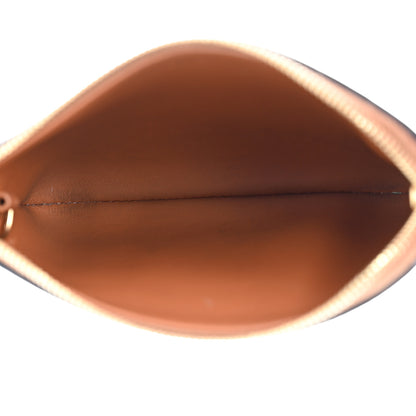Celine Smooth Calfskin Cuir Triomphe Coin and Card Pouch With Hook Tan 5 of 9